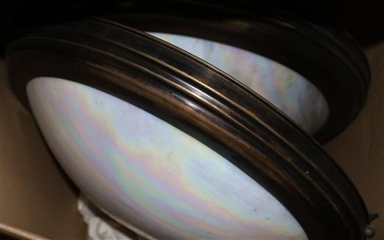 Glass & Brass circular hanging lights(-)